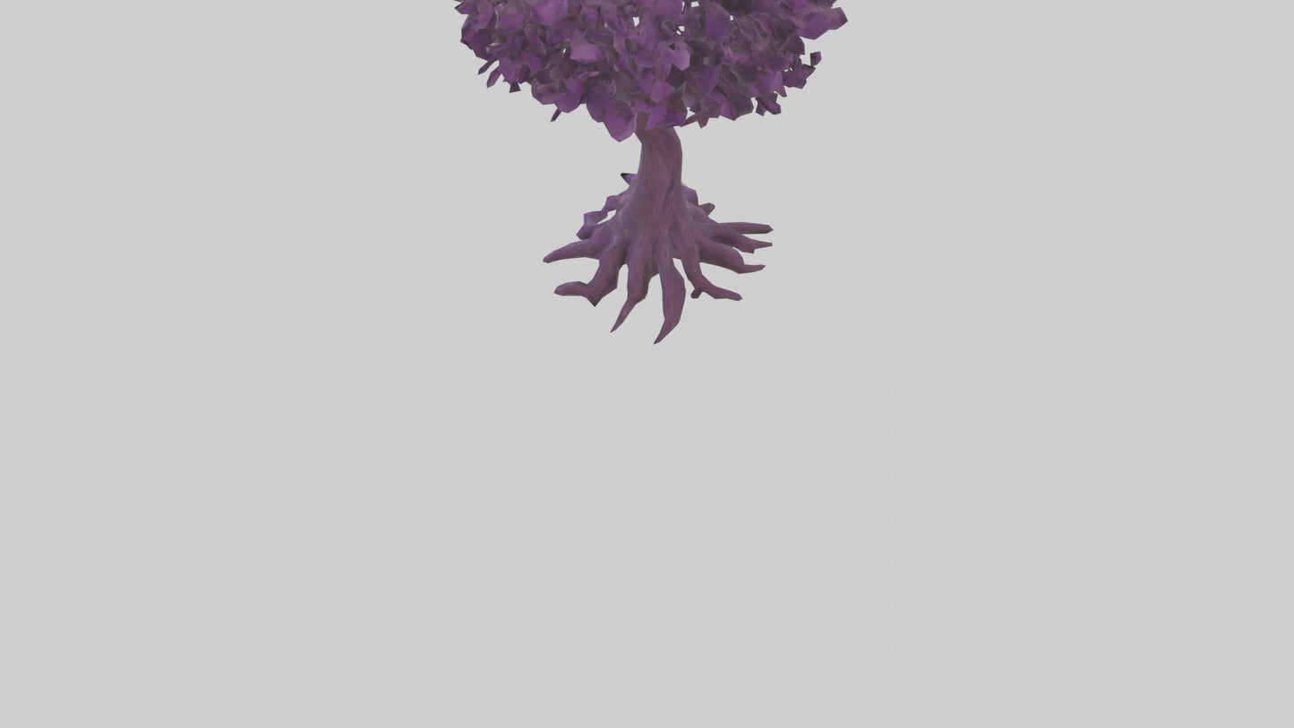3D model Purple Heart tree model VR / AR / low-poly