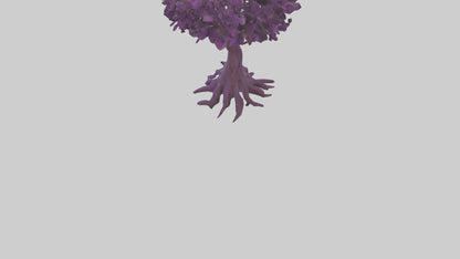 3D model Purple Heart tree model VR / AR / low-poly