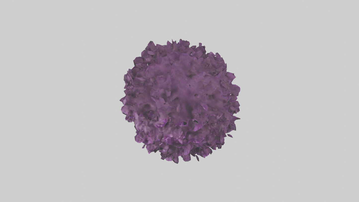 3D model Purple Heart tree model VR / AR / low-poly