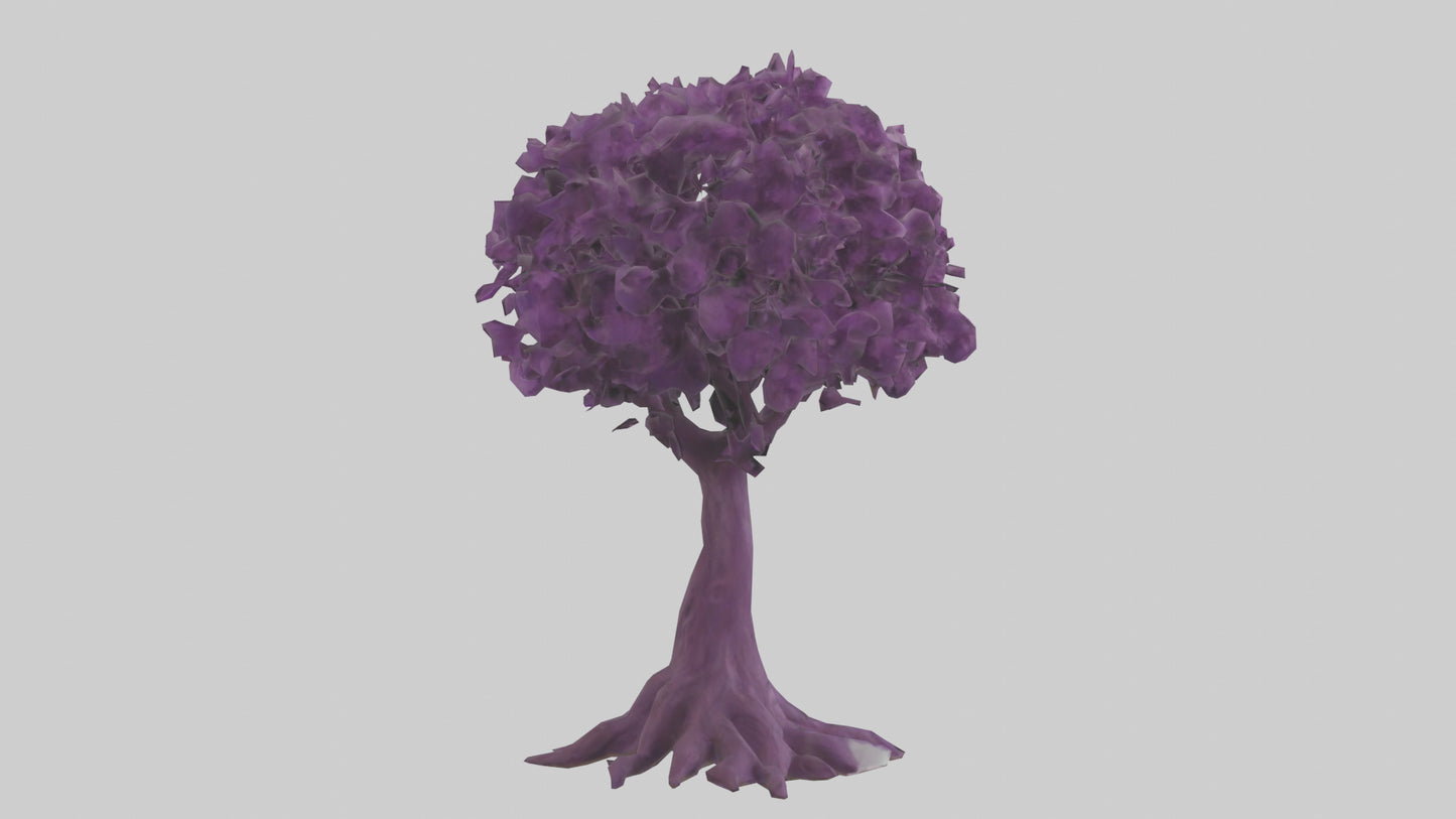 3D model Purple Heart tree model VR / AR / low-poly