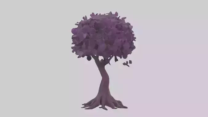 3D model Purple Heart tree model VR / AR / low-poly