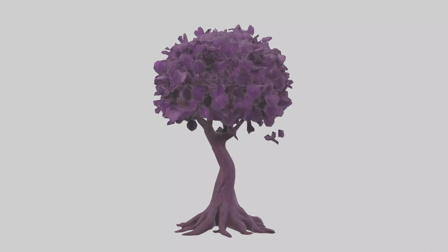 3D model Purple Heart tree model VR / AR / low-poly