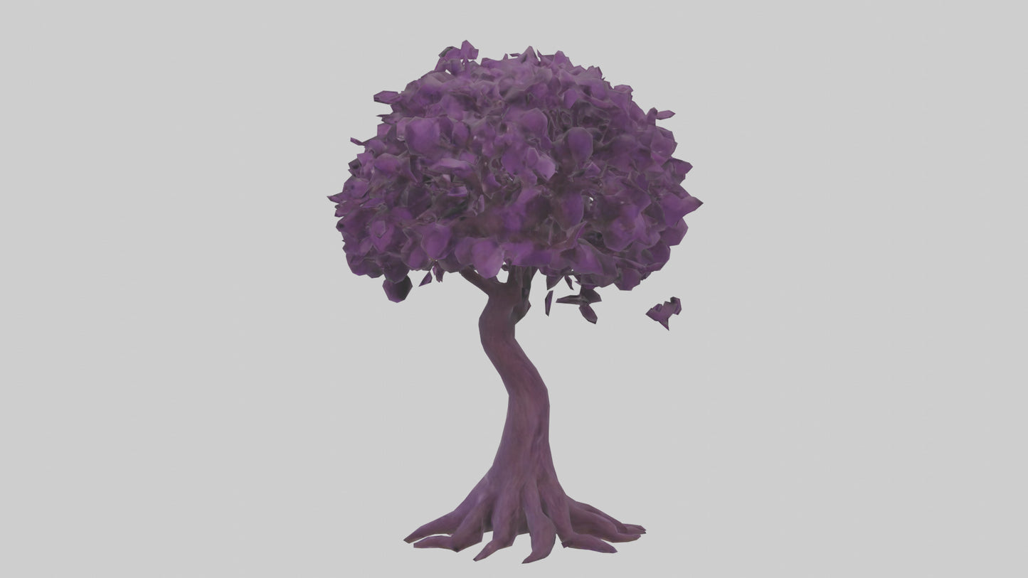 3D model Purple Heart tree model VR / AR / low-poly