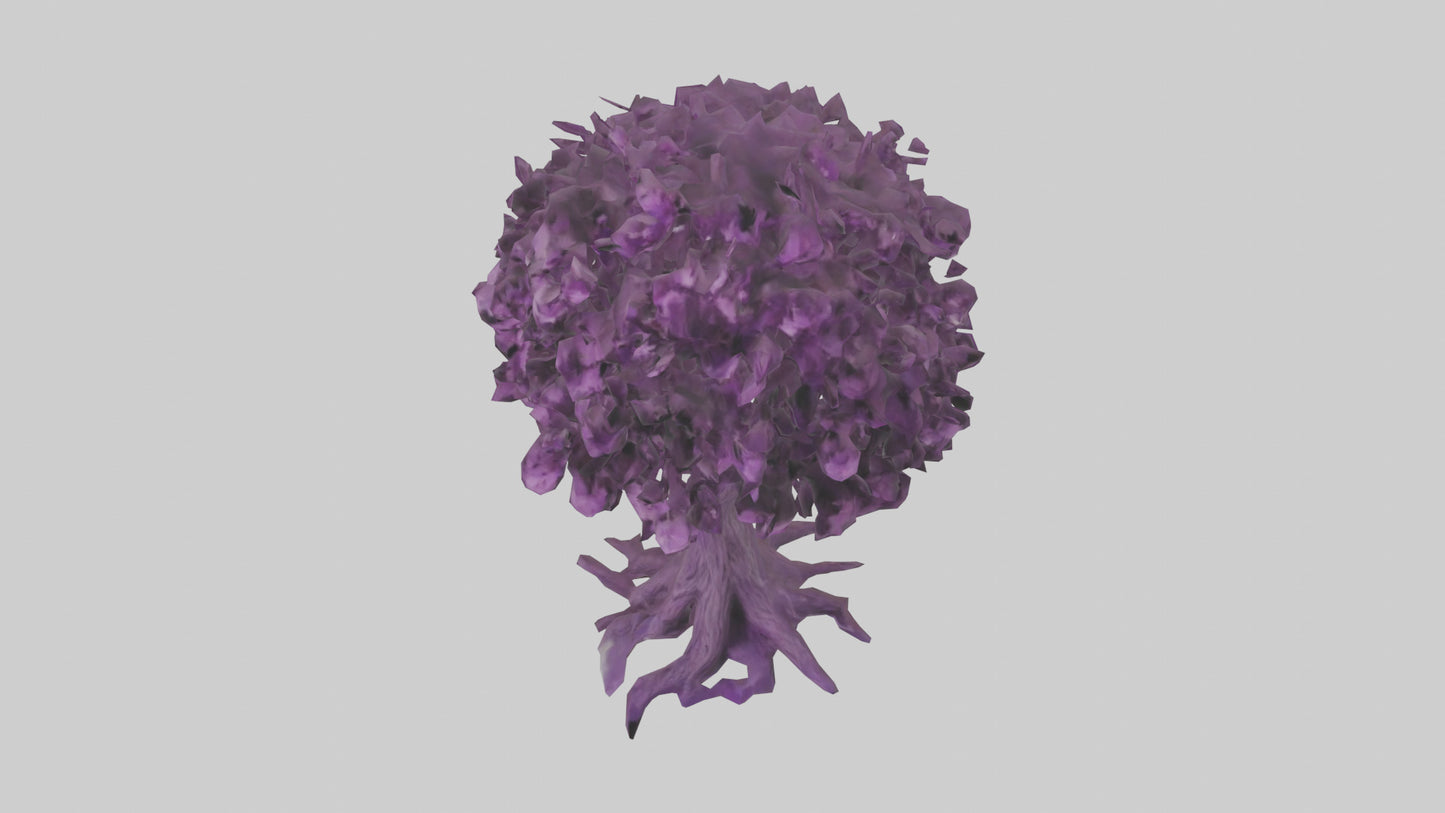 3D model Purple Heart tree model VR / AR / low-poly