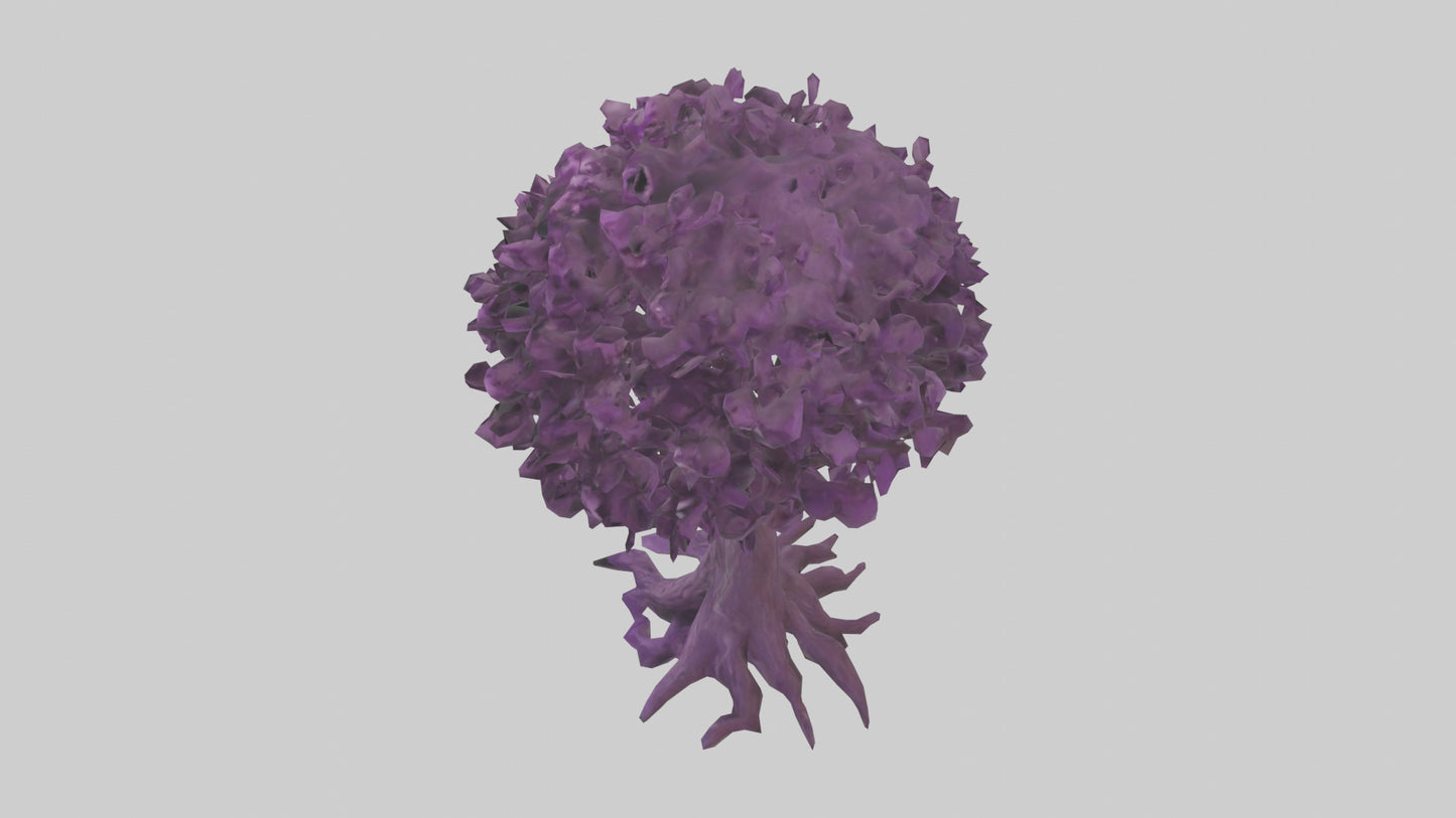 3D model Purple Heart tree model VR / AR / low-poly