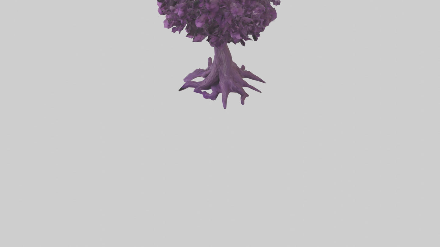 3D model Purple Heart tree model VR / AR / low-poly