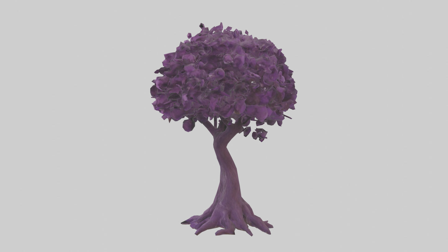 3D model Purple Heart tree model VR / AR / low-poly