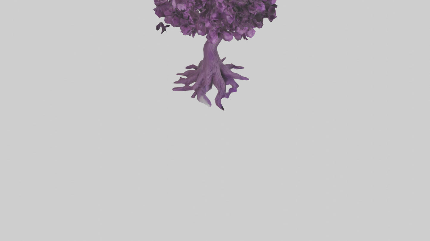 3D model Purple Heart tree model VR / AR / low-poly