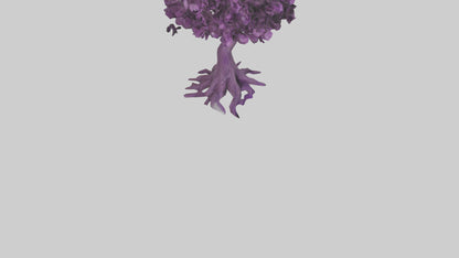 3D model Purple Heart tree model VR / AR / low-poly