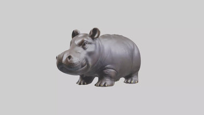 Pygmy Hippo statue model VR / AR / low-poly