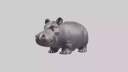 Pygmy Hippo statue model VR / AR / low-poly