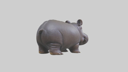 Pygmy Hippo statue model VR / AR / low-poly
