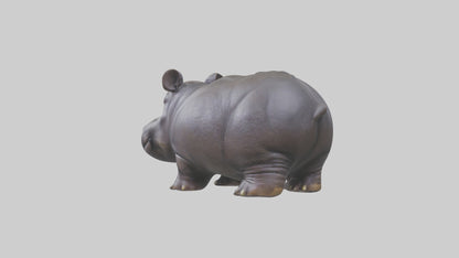 Pygmy Hippo statue model VR / AR / low-poly
