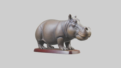 3D model Pygmy Hippopotamus statue model VR / AR / low-poly
