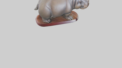 3D model Pygmy Hippopotamus statue model VR / AR / low-poly