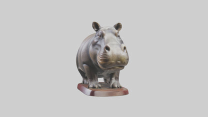 3D model Pygmy Hippopotamus statue model VR / AR / low-poly