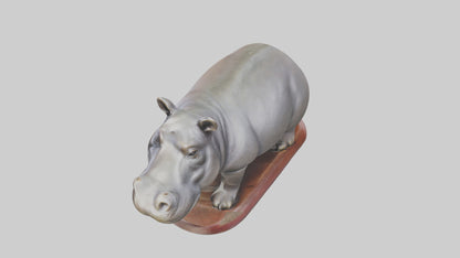 3D model Pygmy Hippopotamus statue model VR / AR / low-poly
