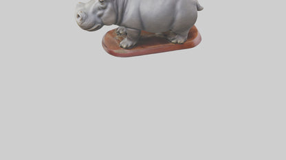 3D model Pygmy Hippopotamus statue model VR / AR / low-poly