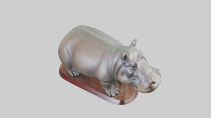 3D model Pygmy Hippopotamus statue model VR / AR / low-poly