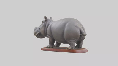 3D model Pygmy Hippopotamus statue model VR / AR / low-poly