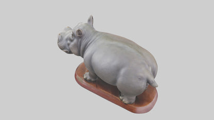 3D model Pygmy Hippopotamus statue model VR / AR / low-poly