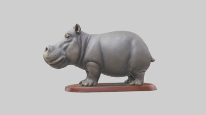 3D model Pygmy Hippopotamus statue model VR / AR / low-poly