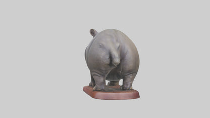 3D model Pygmy Hippopotamus statue model VR / AR / low-poly