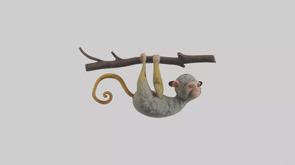Pygmy Marmoset hanging model VR / AR / low-poly