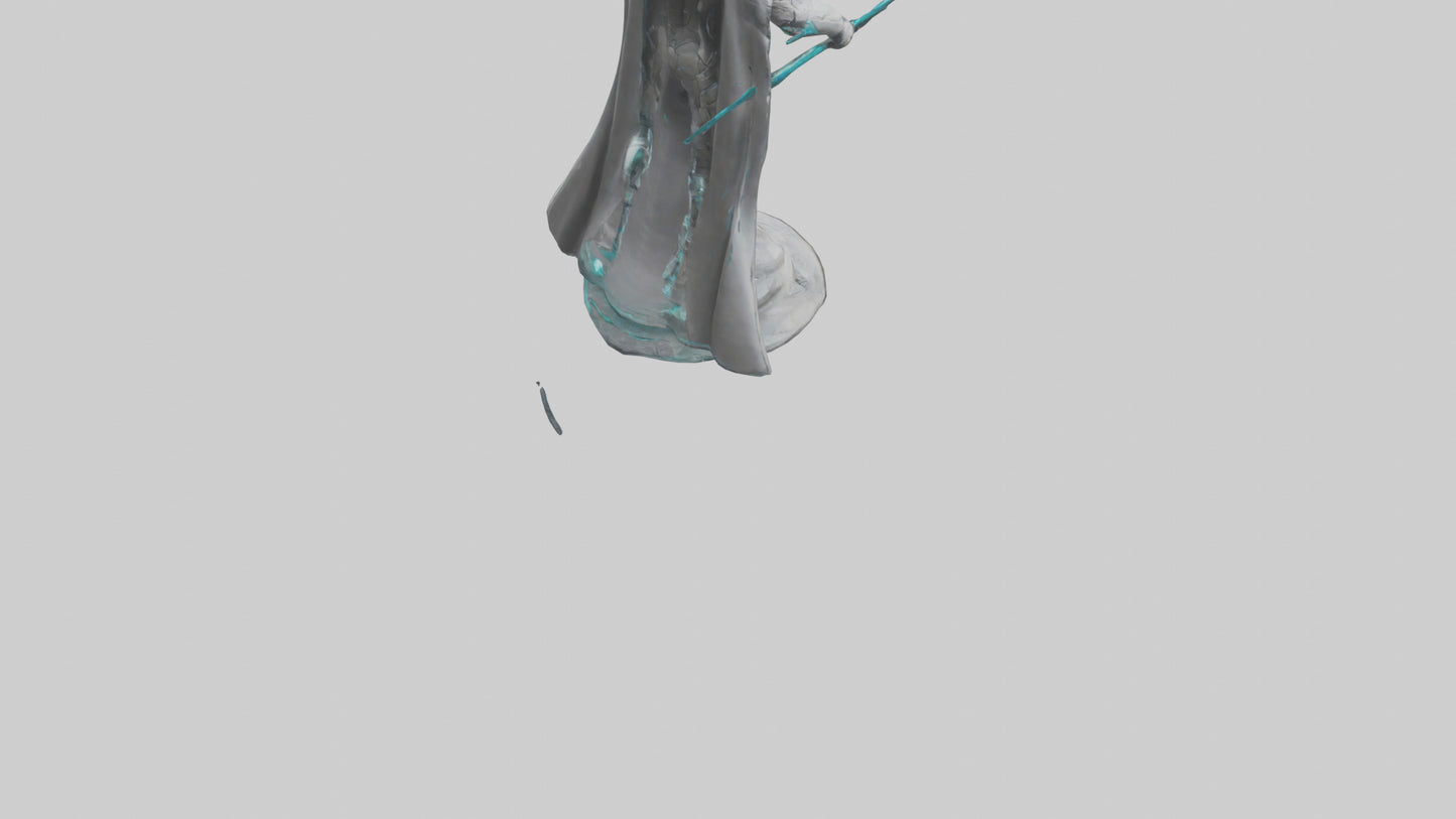 Quantum Assassin statue model VR / AR / low-poly