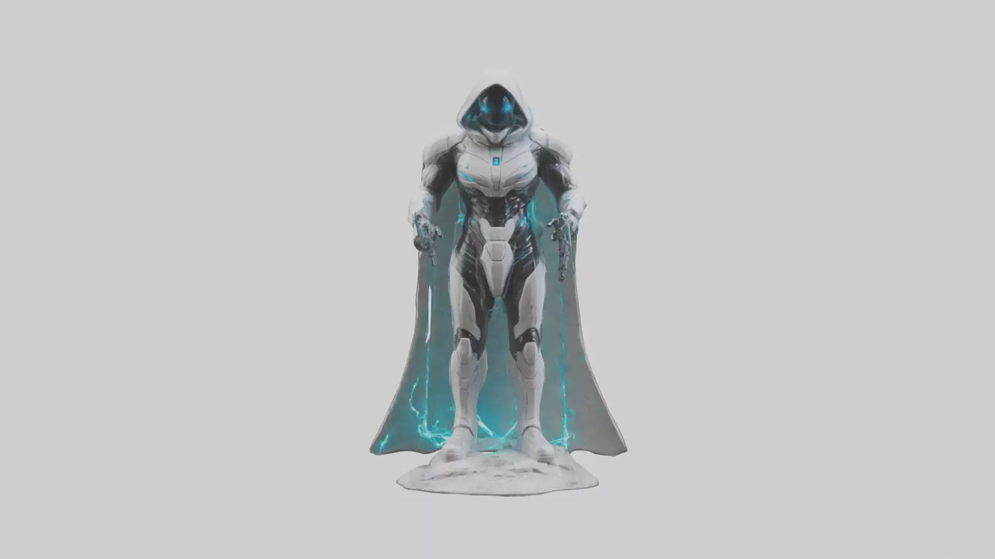 Quantum Assassin statue model VR / AR / low-poly