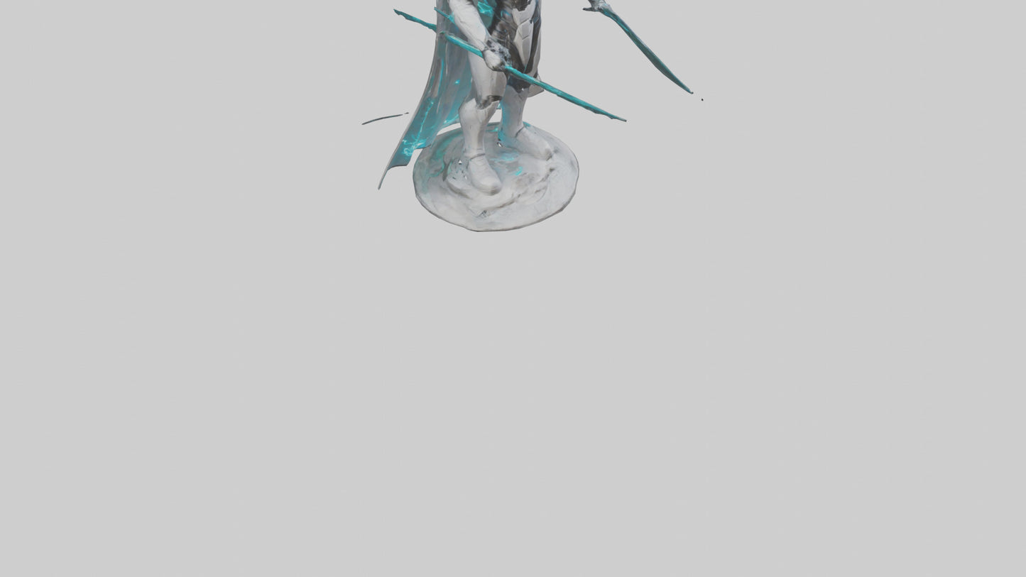 Quantum Assassin statue model VR / AR / low-poly