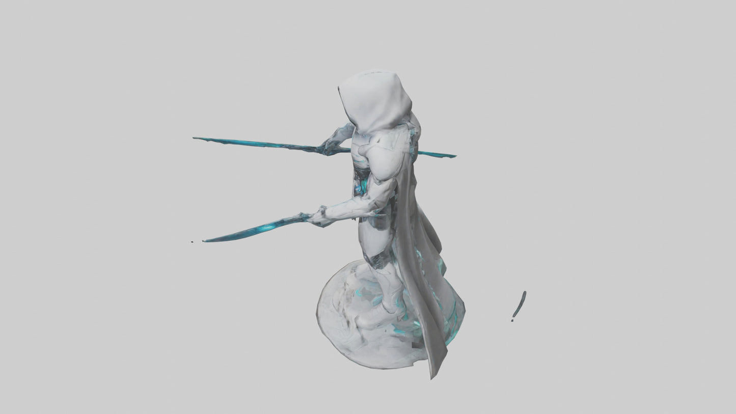 Quantum Assassin statue model VR / AR / low-poly