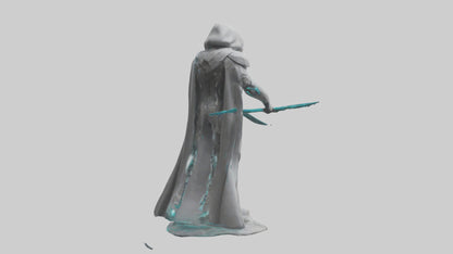 Quantum Assassin statue model VR / AR / low-poly