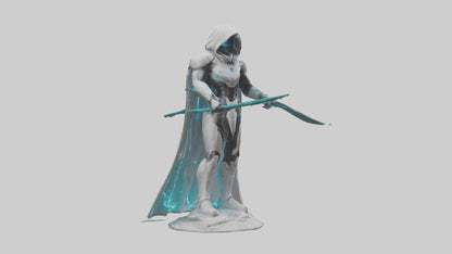 Quantum Assassin statue model VR / AR / low-poly