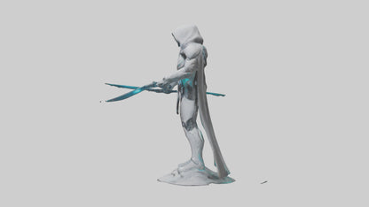 Quantum Assassin statue model VR / AR / low-poly