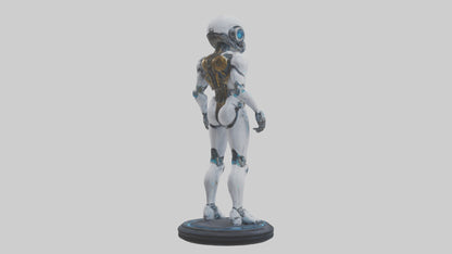 3D model Quantum Cyborg statue model VR / AR / low-poly