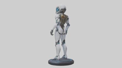 3D model Quantum Cyborg statue model VR / AR / low-poly