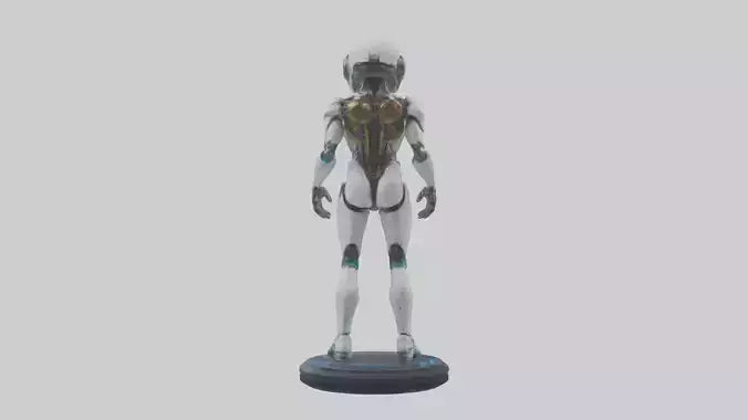 3D model Quantum Cyborg statue model VR / AR / low-poly