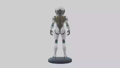 3D model Quantum Cyborg statue model VR / AR / low-poly