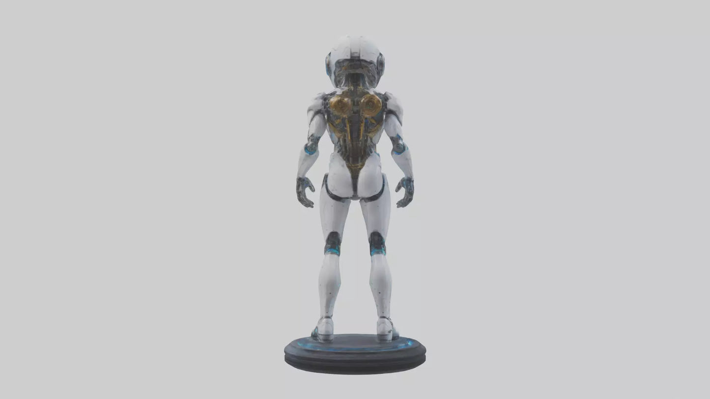 3D model Quantum Cyborg statue model VR / AR / low-poly