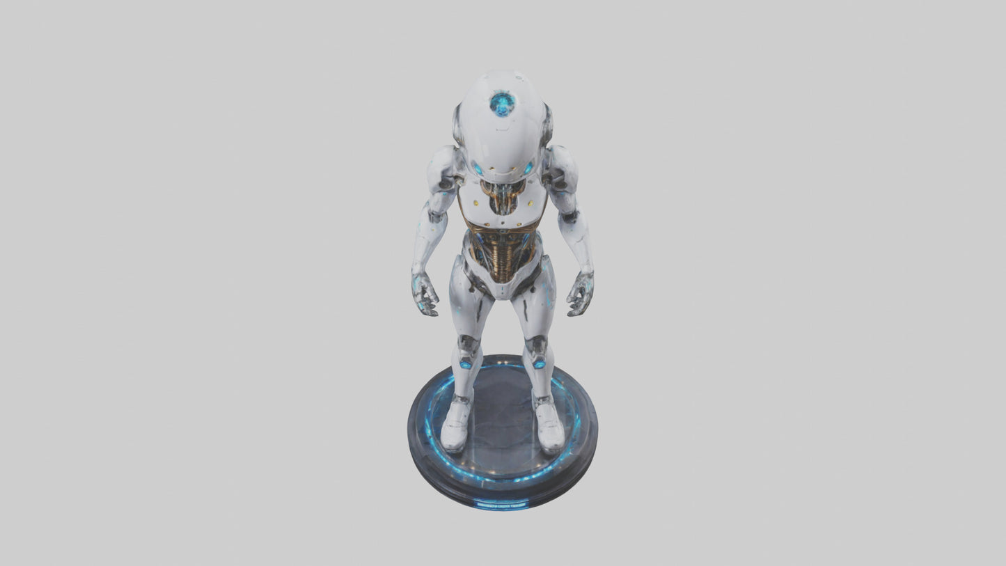 3D model Quantum Cyborg statue model VR / AR / low-poly
