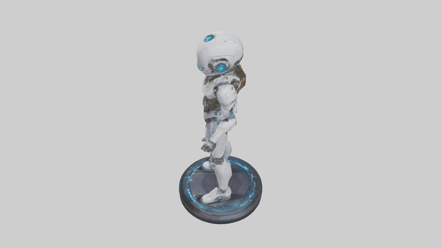 3D model Quantum Cyborg statue model VR / AR / low-poly