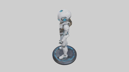 3D model Quantum Cyborg statue model VR / AR / low-poly