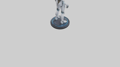 3D model Quantum Cyborg statue model VR / AR / low-poly