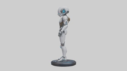 3D model Quantum Cyborg statue model VR / AR / low-poly