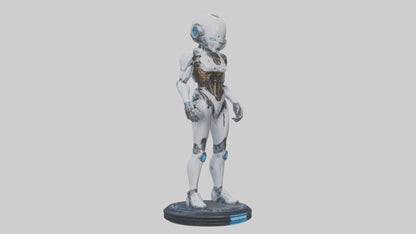3D model Quantum Cyborg statue model VR / AR / low-poly