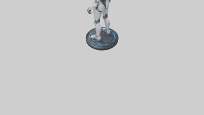3D model Quantum Cyborg statue model VR / AR / low-poly