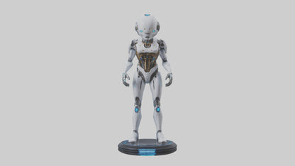 3D model Quantum Cyborg statue model VR / AR / low-poly
