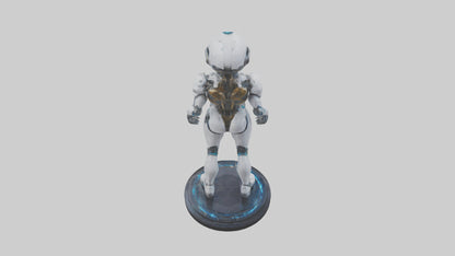 3D model Quantum Cyborg statue model VR / AR / low-poly