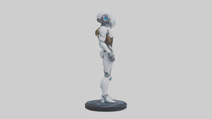 3D model Quantum Cyborg statue model VR / AR / low-poly